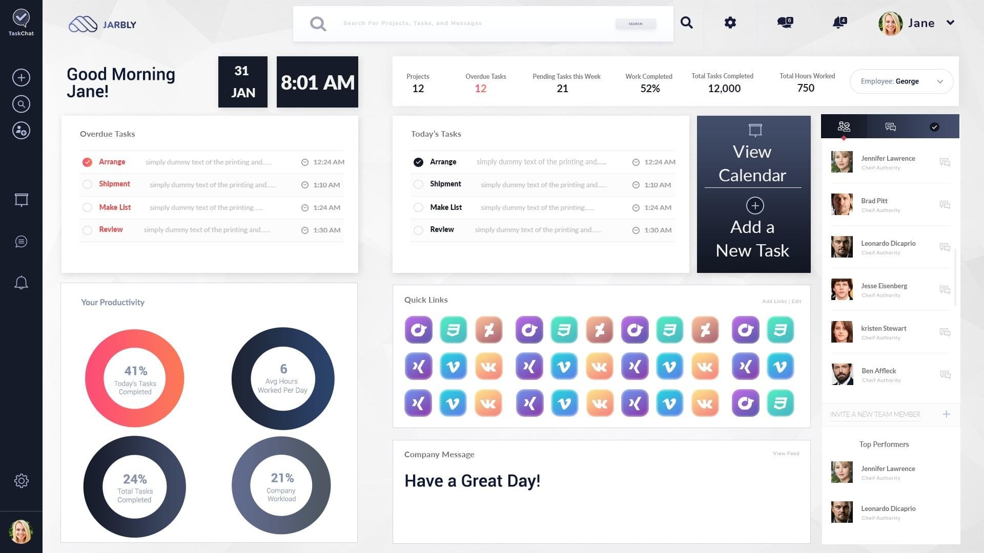 Favorite Sites Dashboard